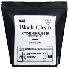 Salle Ma 雙面材質一次性洗碗巾, 黑色, 100張, 1包