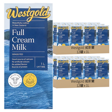 Westgold 威斯蘭 全脂保久乳, 1L, 24罐