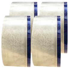 CLEAN 克林 易撕環保封箱膠帶 4.8cm x 80m, 藍邊 + 透明色, 4捲