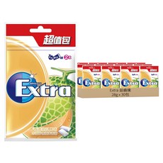 Extra 益齒達 潔淨無糖口香糖 香濃密瓜口味, 28g, 30包