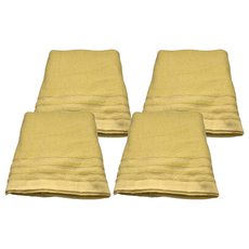 LIFE 來福牌 BS0887 溫馨素色浴巾 66*132公分 380克 100%棉 台灣製, 鵝黃色, 4條