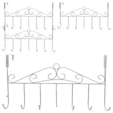 TRENY經典門後掛勾 - RG127-7, 白色, 4個
