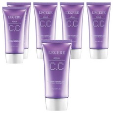 L'EGERE 水透亮CC霜, 保濕潤色, 45g, 6條