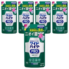 Kao 花王 Wide Haiter Highter pro 抗菌消臭衣物漂白劑補充包 450ml, 5包