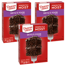 Duncan Hines 魔鬼蛋糕粉 Perfectly Moist Devil's Food Cake Mix, 432g, 3盒