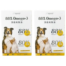 MOnSPET 毛孩好朋友 貓狗 88% Omega-3 頂級寵物純魚油, 歐米伽 3, 60顆, 2盒