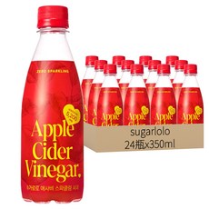 sugarlolo 蘋果醋氣泡水 350ml 零卡零糖, 24瓶