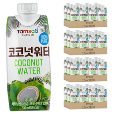 Tamsaa 純椰子水, 330ml, 48入