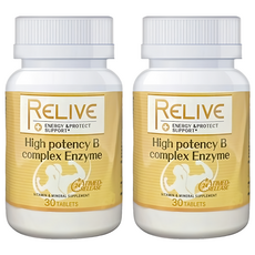 RELIVE 百大蔬果酵素天然B群 600mg 30顆, 2罐