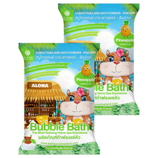 Saboo 台灣公司貨 泡沫沐浴粉 PINEAPPLE 鳳梨, 100g, 2包