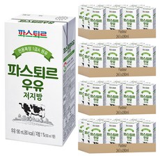 Pasteur 專用牧場 1級A低脂牛奶, 190ml, 96入