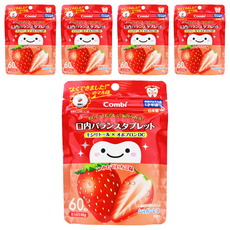 Combi 康貝 teteo無糖口嚼錠 60入 48g 日本製造, 草莓, 5包