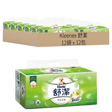 Kleenex 舒潔 棉柔舒適抽取衛生紙, 12包, 12袋