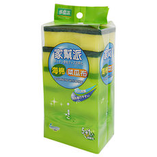 多麼潔 家幫派海棉菜瓜布 超強去污 輕鬆清潔廚房, 6入, 1包