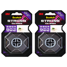 3M Scotch 超強力雙面膠帶 玻璃磁磚面 V1804N 18mm x 1.5m, 紅色, 2捲