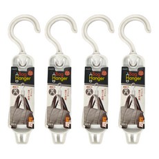 INOMATA 背包旋轉掛鉤，單個耐重1.5kg, 連結時總耐重5kg，可掛背包、衣帽等, 6700, 4個