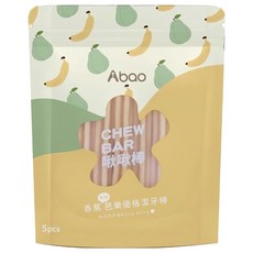 Abao 阿寶 水果優格啾啾棒 狗狗潔牙零食 5個入, 香蕉芭樂, 1袋