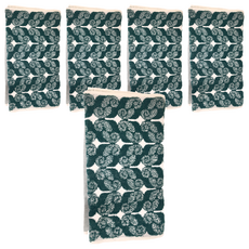 LIFE 來福牌 幻蝶森林毛巾 33x76cm 100%棉 台灣製, 綠色, 5條