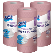 Scott 可麗舒 易起泡拋棄式抗菌洗碗布, 40張, 3捲, 玫瑰粉