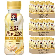 QUAKER 桂格 五穀燕麥豆飲, 237ml, 36瓶