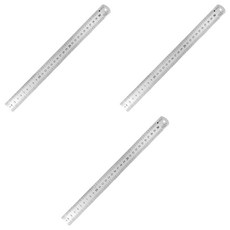 Youngbayoung 不鏽鋼半永久雙面直尺 30cm, 銀色, 3個