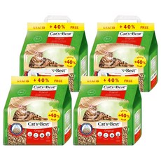 Cat's Best 環保凝結木屑貓砂, 3kg, 4包, 無香