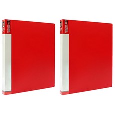 珠友文化 A4 PP 小4孔資料夾, 2個, 紅色