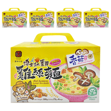 豐滿生技 博士紅薑黃雞絲麵 (香菇風味) (75公克x4份) 全素, 300g, 5盒