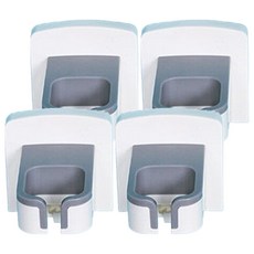 E.City 北歐風免釘打孔多功能吹風機架掛勾, 顏色隨機, 4個