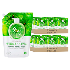 Soonsaem 蔬果碗盤小蘇打植物洗潔劑補充包, 1.6L, 18包