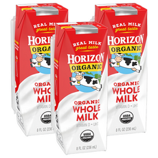 HORIZON ORGANIC 有機全脂強化牛奶, 3入, 236ml