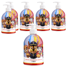 Paw Patrol 汪汪隊 西班牙溫和防護洗手液體皂, 前調:蘋果蛋糕、西瓜、藍莓 +  中調:西瓜、鳶尾花、玫瑰 + 後調:麝香、琥珀、香草、焦糖, 500ml, 6瓶