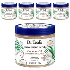 Dr Teal's 乳木果椰子精油糖磨砂膏, 538g, 5個