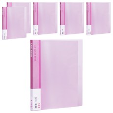 Lan CHYn 連勤牌文具 PP A5資料簿 文件夾 辦公學習收納好幫手, 果凍色系 紅色, 6入