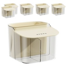 isona 愛收納 壁掛免打孔分隔收納盒, 6個, 米色