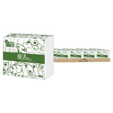 LIVI 優活 抽取式擦手紙 原生紙漿環保擦手紙, 200張, 40包