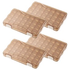 Reddot 紅點生活 便攜可拆卸衛生密封七日藥盒, 透咖色-28格, 4個