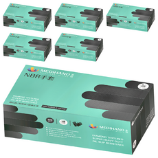 MEDIHAND 美恆 NBR鑽石紋手套 特厚款 100個, 黑色, L, 6盒