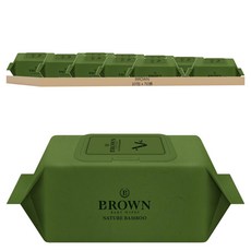 BROWN Nature系列 綠竹款嬰幼兒濕紙巾 掀蓋式, 70張, 10包