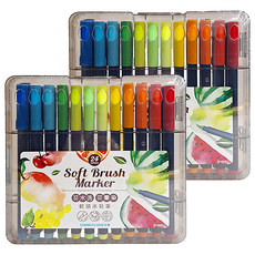 SIMBALION 雄獅 可水洗軟頭水彩筆 BP-36, 24色, 2盒