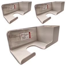 懶角落 浴室分格吹風機架 白色, 1入, 3個