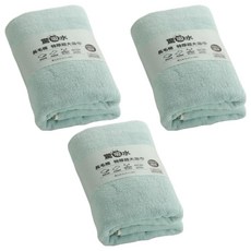 儂儂 雙色毛巾 100%純棉 臺灣製造 雙股紗 長毛綿 驚人吸水力 厚磅手感 觸感蓬鬆 飯店等級 專用毛巾 耐磨 耐用 質感優, 湖水藍, 3條