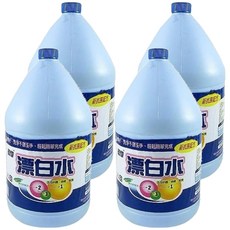 潔偉 漂白水 強效去污、抗菌消毒 居家清潔必備 經濟實惠大容量, 4L, 4桶