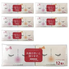 日本DAIREI 紅鼻掰掰超柔保濕面紙 Set, 高保濕成分, 敏弱肌/過敏鼻/孩童適用, 12包, 6袋