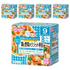 WAKODO 和光堂 雞肉蔬菜燴飯便當 Set, 富含營養, 斷奶後食用首選, 無色素, 無防腐劑, 無香料, 160g, 5盒
