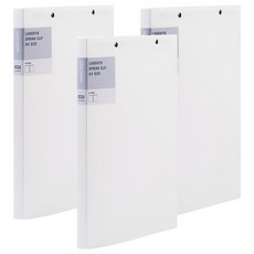 Lan CHYn 連勤牌文具 PP 馬卡龍色系彈簧夾 雙上 LC-612D W, 白色, 3本