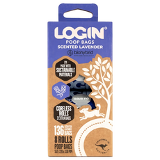 LOGIN 洛格 環保可推肥拾便袋, 8捲, 紫色, 1盒