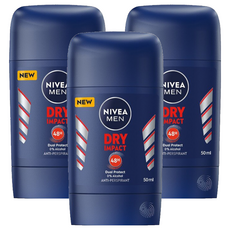 妮維雅 Nivea 男士止汗爽身乳膏 乾適活力 50ml,3瓶