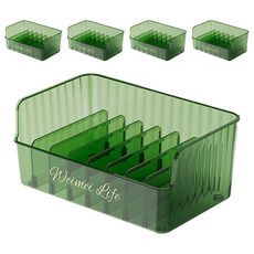 橡合杉 家用多功能調味品分格/油鹽醬醋儲物收納盒, 墨綠色, 5個