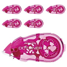 KOKUYO 國譽 好黏便利貼雙面膠帶補充包 標準型 8.4mm x 16m, 愛心, 6個